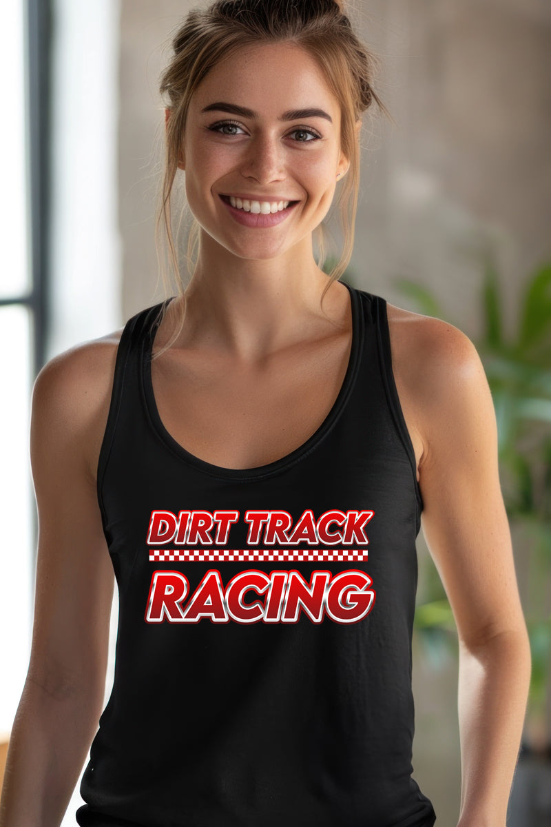 DTR-Red Print Black Tank