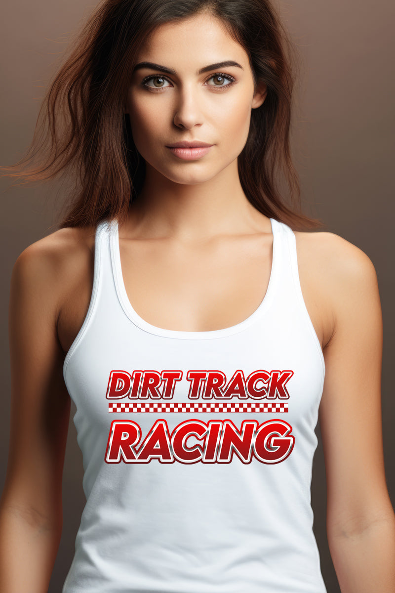 DTR-Red Print White Tank