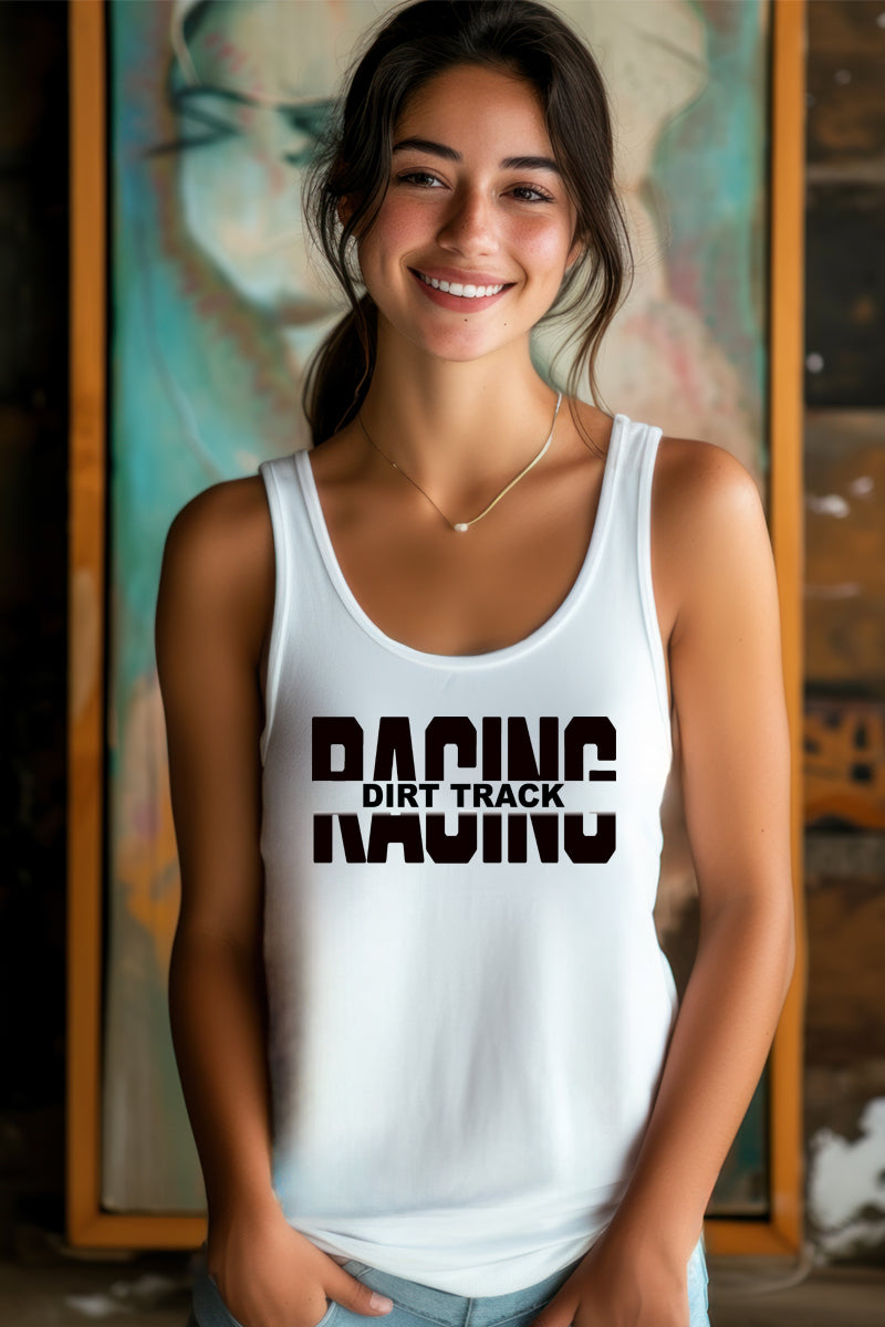 DTR Split-White Tank Top