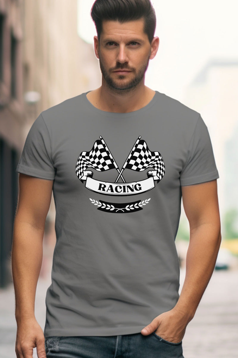 Racing Flags-Gray T Shirt