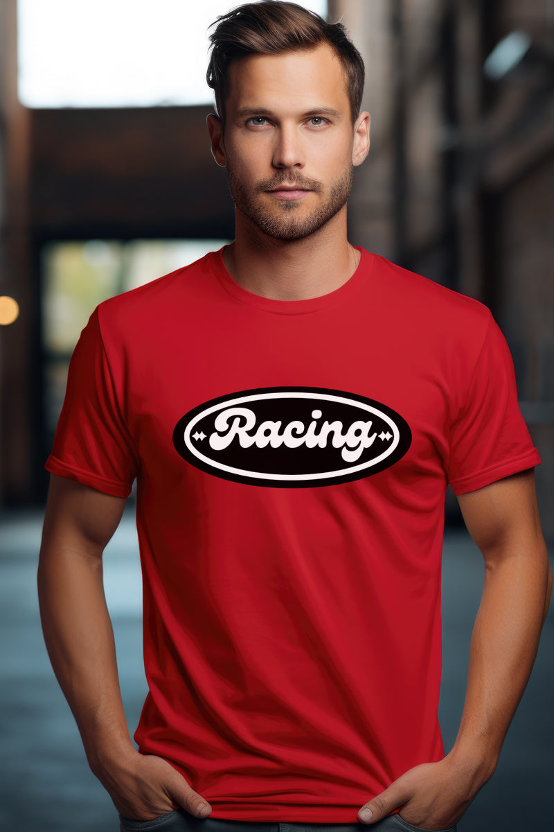 Racing Oval-Red T Shirt