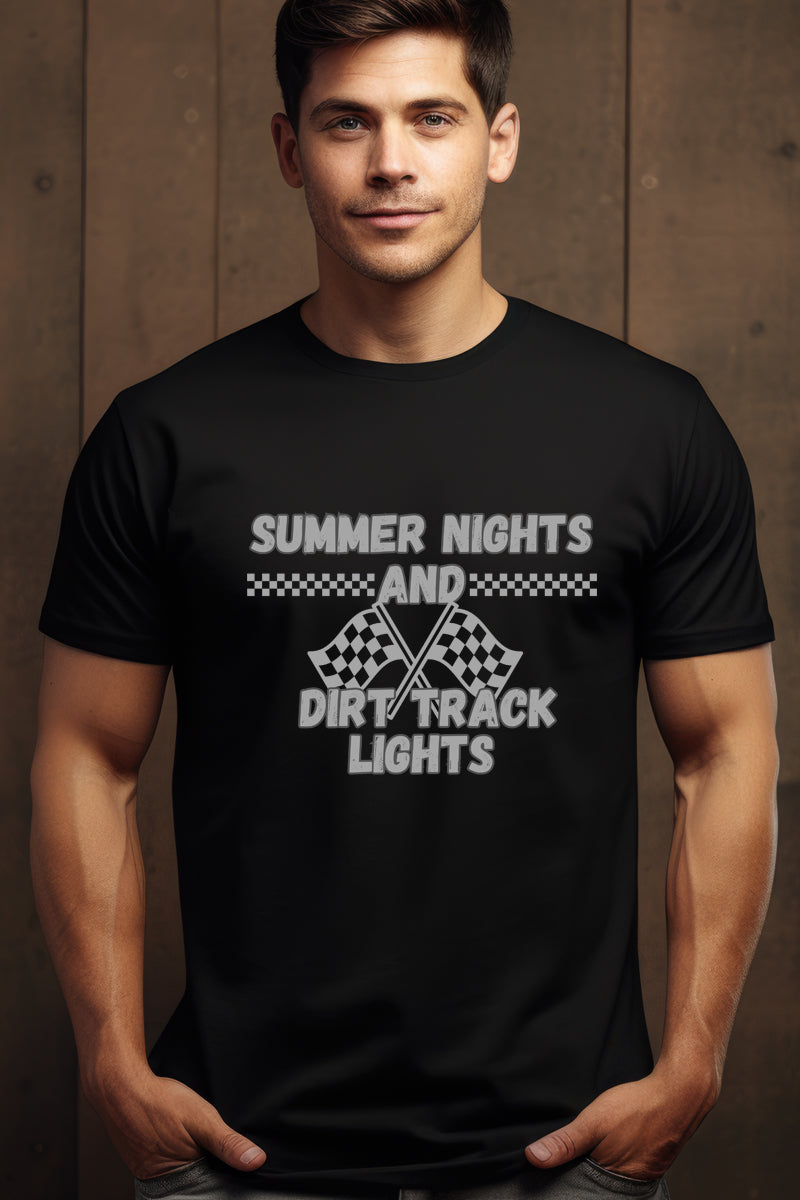 Summer Nights-Black T Shirt