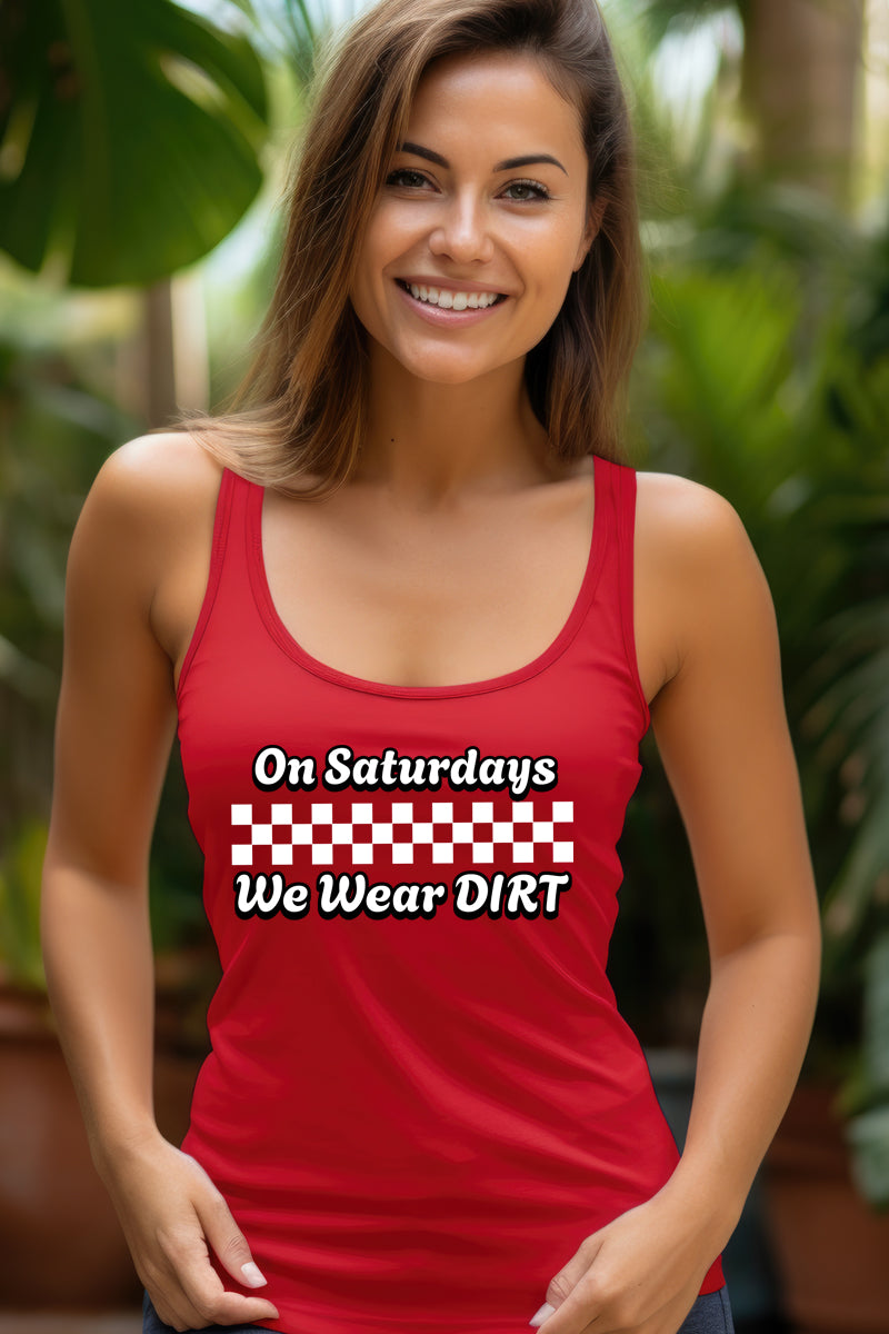 We Wear Dirt-Red Tank